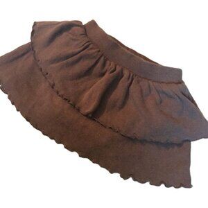 3M VGUC Circo Brown Tiered Ruffle Skort Skirt